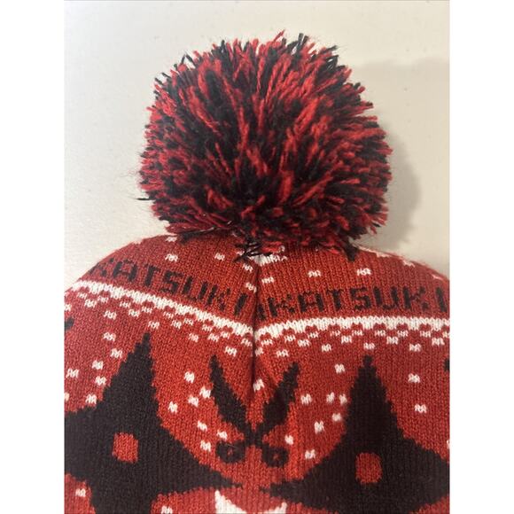 Naruto Shippuden Akatsuki Shinobi Cloud Cuffed Pom Beanie Hat - Picture 4 of 4